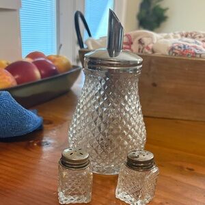 Elegant Glass Dispenser and Shaker Set